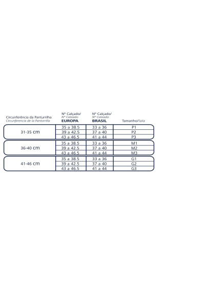 Meia 520NAD - 20/30mmHg AD Panturrilha Performance G3 Preta - Sigvaris