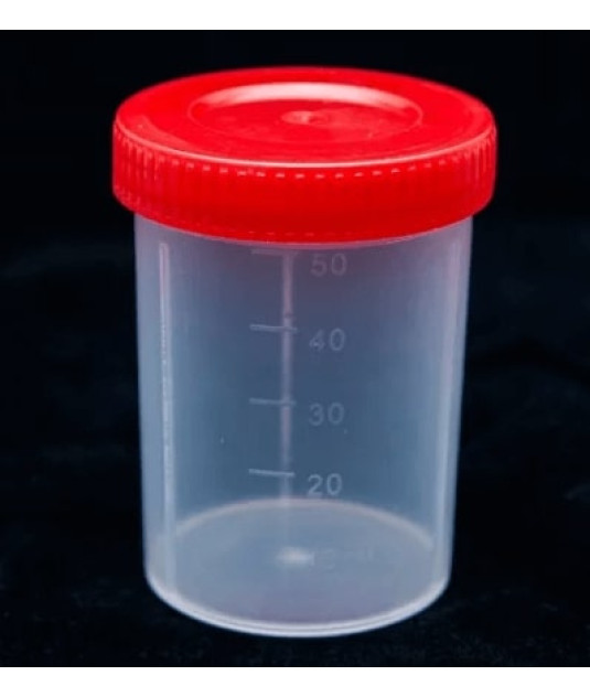 Coletor de urina 50 ml transparente JP Unidade